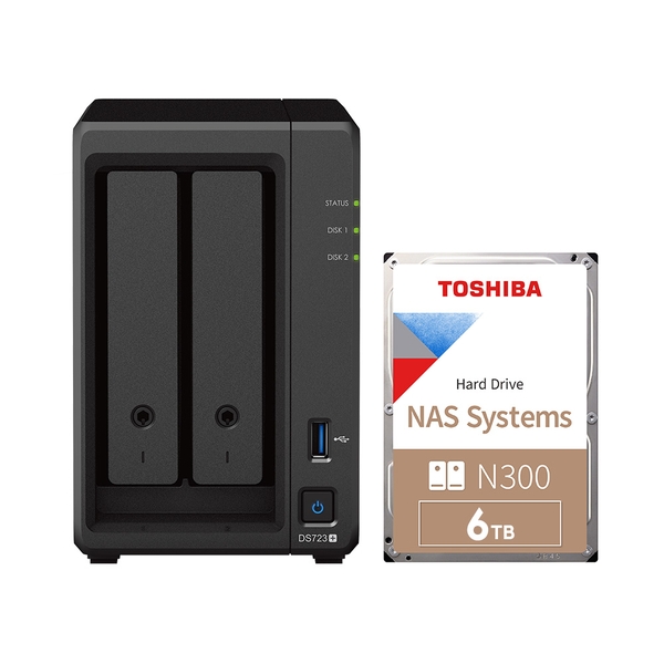 Combo thiết bị lưu trữ mạng NAS Synology DS723+ và Ổ cứng Toshiba N300
