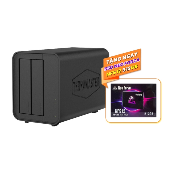 ComboThiết bị lưu trữ mạng NAS TerraMaster F2-424 2-bay và SSD Neo Forza