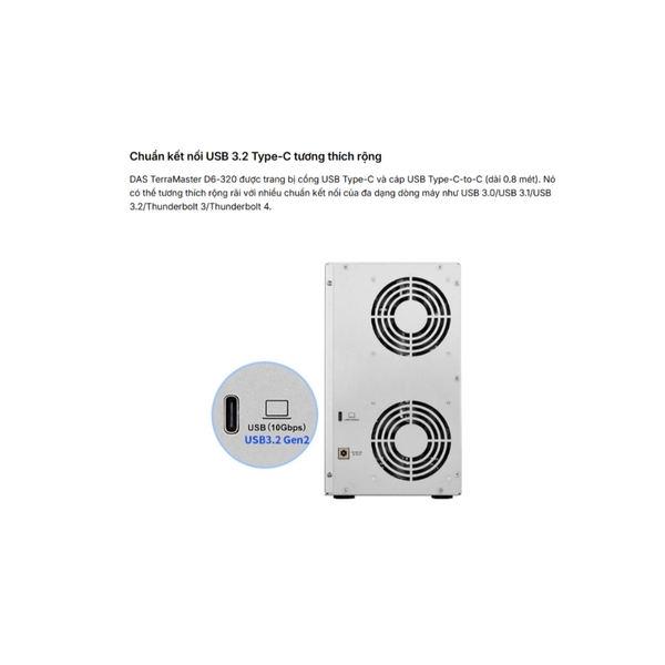 Combo thiết bị lưu trữ DAS TerraMaster D6-320 và ổ cứng HDD Toshiba N300 dung lượng 14TB