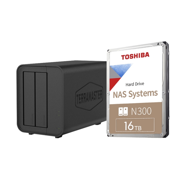 Combo thiết bị lưu trữ mạng NAS TerraMaster F2-424 và Ổ cứng Toshiba N300