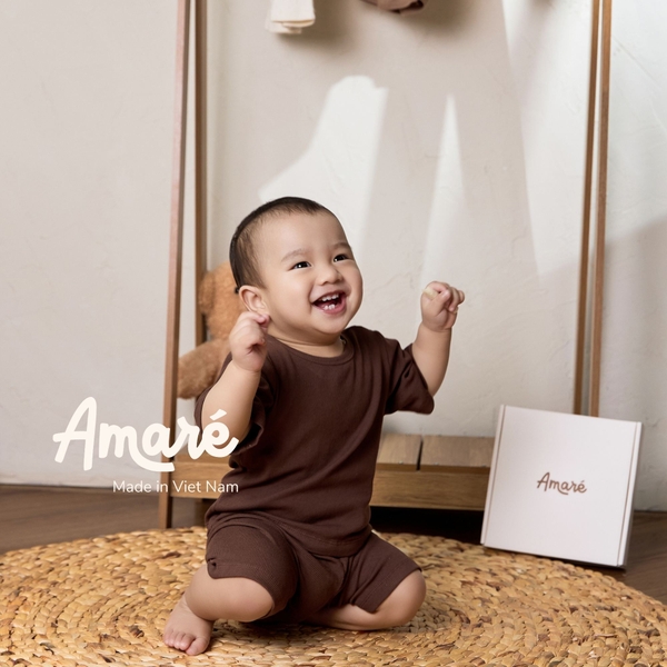 Set bộ ngắn tay quần lửng cho bé trai và bé gái Slink (3M-3Y)