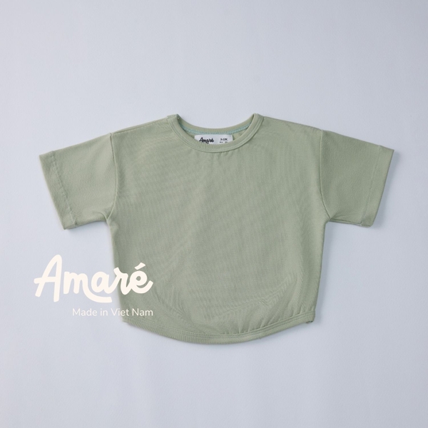 Áo thun trơn ngắn tay dáng lửng cho bé trai và bé gái Coral (3M-3Y)