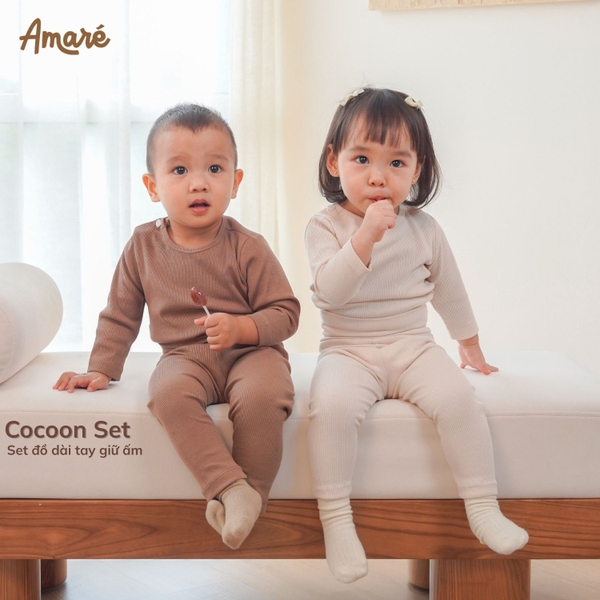 Set len mỏng Cocoon thiết kế cạp cao ấm áp cho bé trai và bé gái (0M-3Y)
