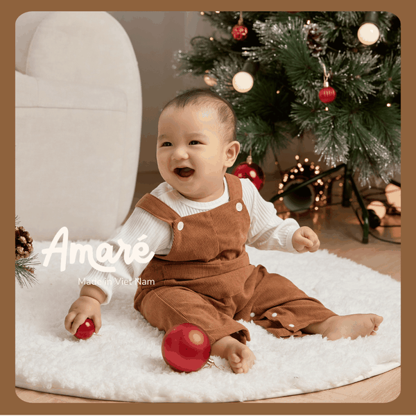 Quần yếm Poppy thiết kế quần dài cho bé trai và bé gái (3M-3Y)