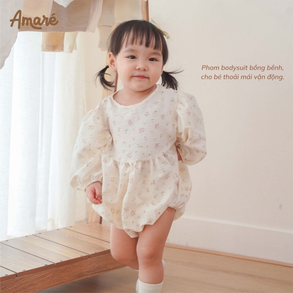 Bodysuit đùi Mint thiết kế họa tiết dập nổi cho bé gái (0-24M)