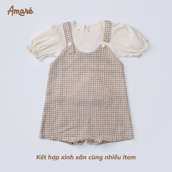 Áo rời cách điệu len cotton dập nổi hoa nhí cho bé gái Blouse (0M-3Y)