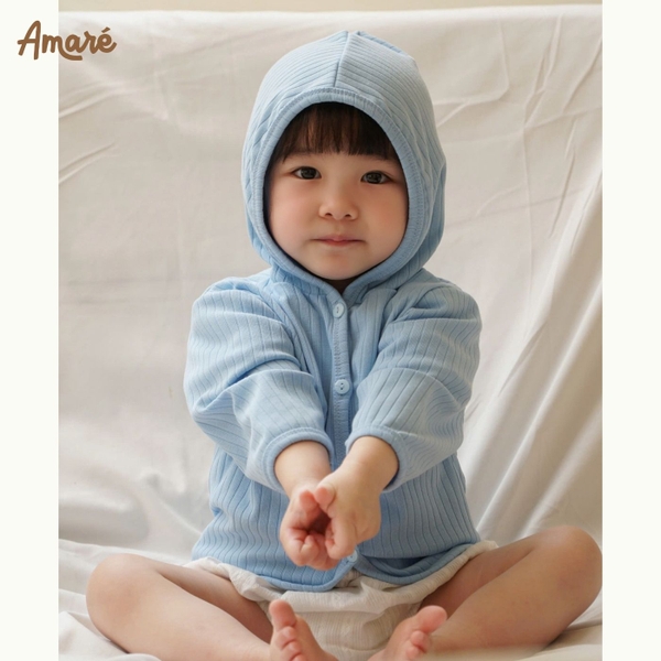 Áo cardigan mỏng có mũ Cub Coat cho bé trai và bé gái (3M-3Y)