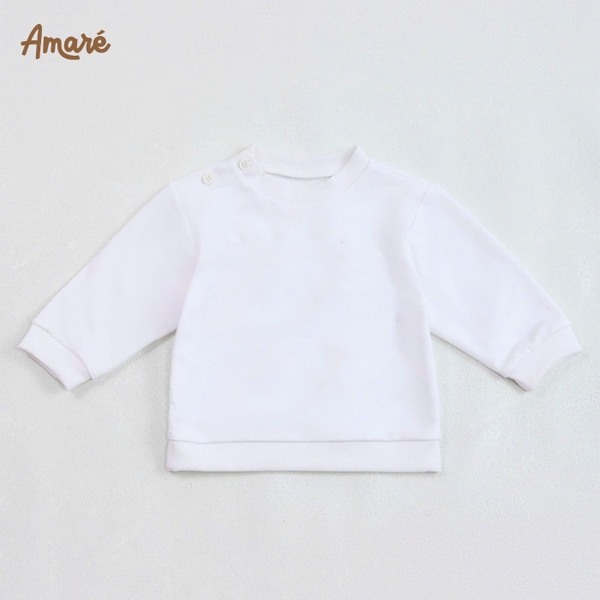 Áo rời Starry chất liệu nỉ cotton da cá không thêu áo trắng trơn