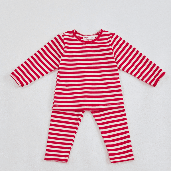 Set áo kèm quần Elves họa tiết kẻ sọc dành cho bé trai và bé gái (0M -3Y)