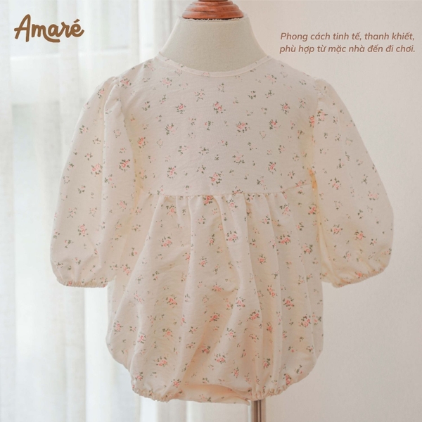 Bodysuit đùi Mint thiết kế họa tiết dập nổi cho bé gái (0-24M)
