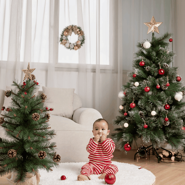 Set áo kèm quần Elves họa tiết kẻ sọc dành cho bé trai và bé gái (0M -3Y)