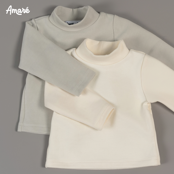 Áo nỉ Woolen thiết kế cổ cao 3 phân cho bé trai và bé gái (3M-3Y)