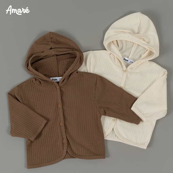 Áo cardigan mỏng có mũ Cub Coat cho bé trai và bé gái (3M-3Y)