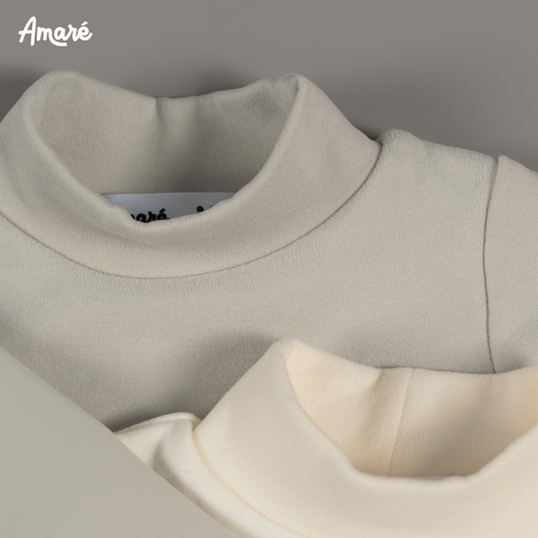Áo nỉ Woolen thiết kế cổ cao 3 phân cho bé trai và bé gái (3M-3Y)