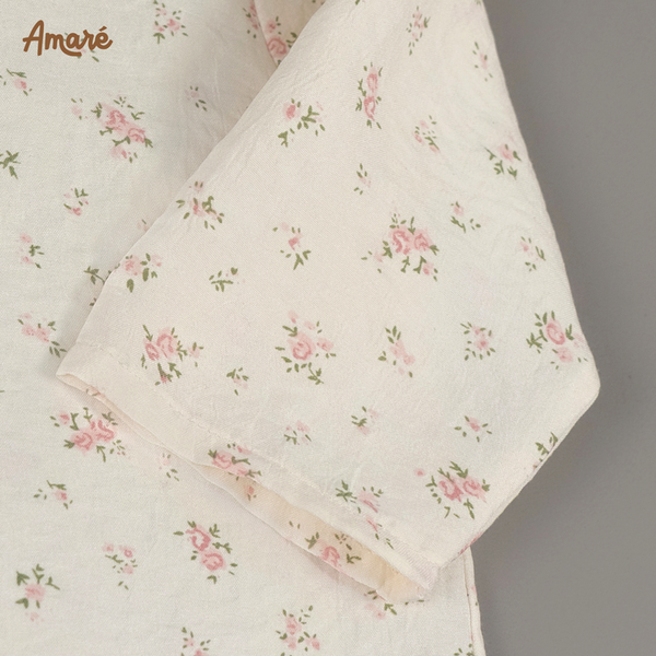 Áo voan hoa nhí Daisy cổ sen cách điệu cho bé gái (6M-3Y)