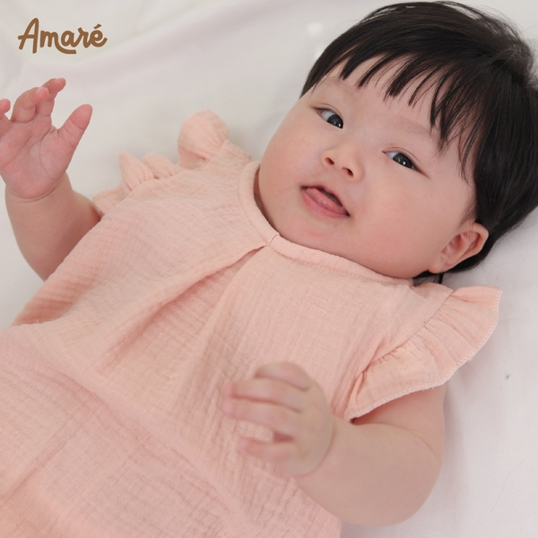 Bodysuit cách điệu ren cho bé gái Lilac (0M-24M)