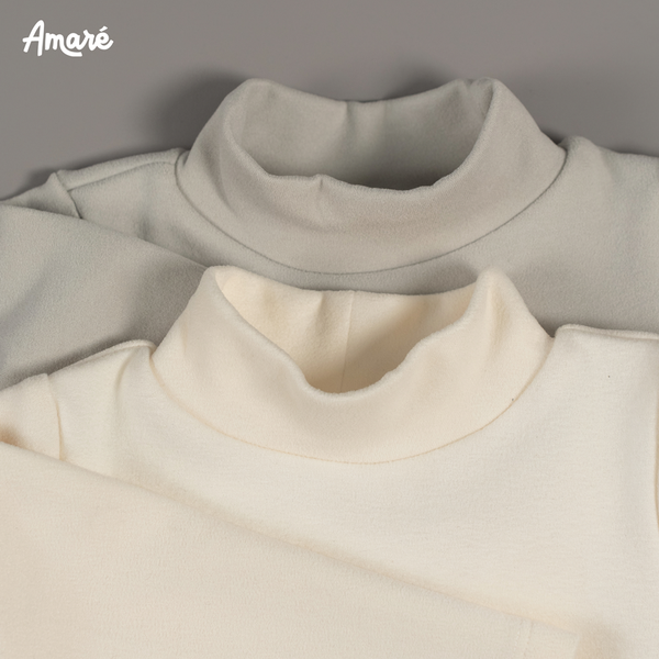 Áo nỉ Woolen thiết kế cổ cao 3 phân cho bé trai và bé gái (3M-3Y)