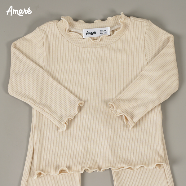 Set len thun tăm Angel thiết kế dài tay co giãn cho bé gái (6M-3Y)