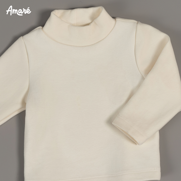 Áo nỉ Woolen thiết kế cổ cao 3 phân cho bé trai và bé gái (3M-3Y)