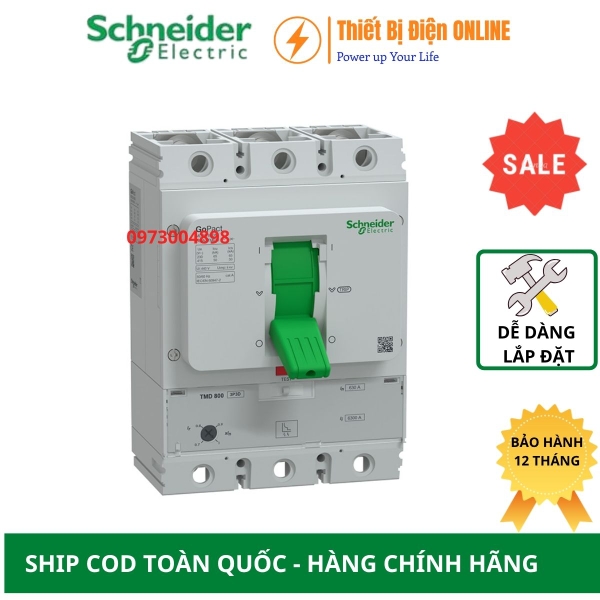 Schneider G25F3A250 MCCB 3P 250A 36kA Gopact 250F Aptomat Cầu dao tự