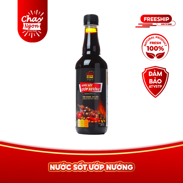 Nước Sốt Ướp Nướng Chay Ngon Hùng Phát Chai 500ml - Barbecue Sauce