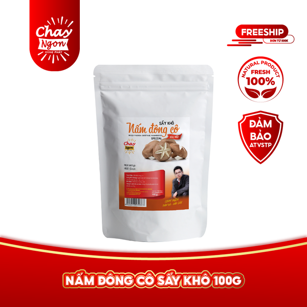 Nấm Đông Cô Sấy Khô 100g - Dried Pagoda Shiitake Mushrooms