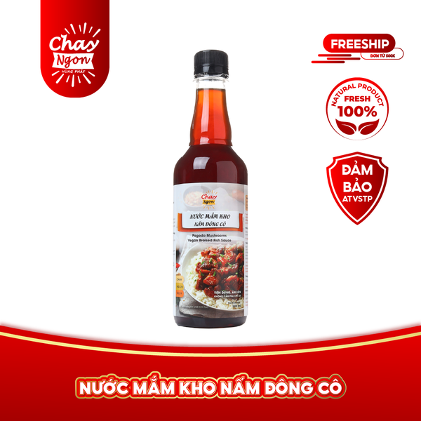Nước Mắm Kho Nấm Đông Cô chuẩn vị ngon 500ml - Pagoda Mushrooms Vegan Braised Fish Sauce