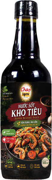Nước Sốt Kho Tiêu Chay Ngon Chai 500ml - Vegetables & Pepper Sauce
