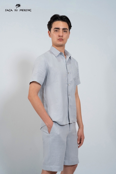 Áo Cotton Màu Xám