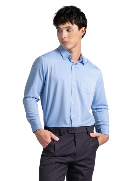 Áo Sơ Mi Nam Tay Dài Công Sở Vải Bamboo . WS26ES52P-LDBB
