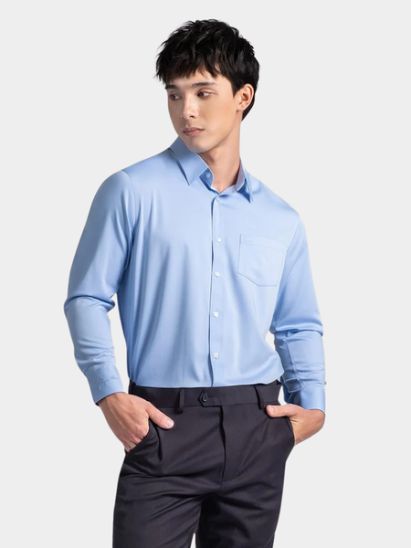 Áo Sơ Mi Nam Tay Dài Công Sở Vải Bamboo . WS26ES52P-LDBB