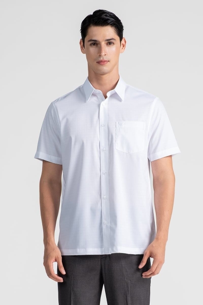 Áo Sơ Mi Nam Tay Ngắn Form Suông Vải Bamboo