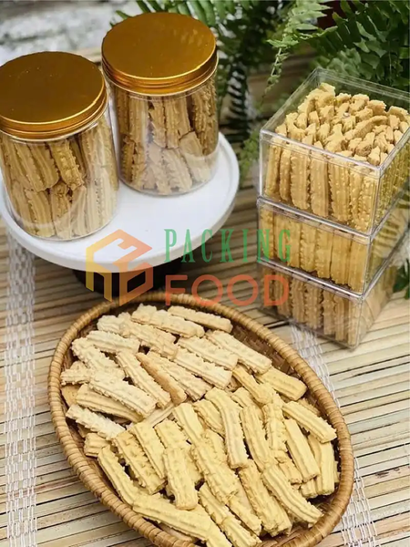 hộp nhựa mica vuông 9560 đựng bánh cookies