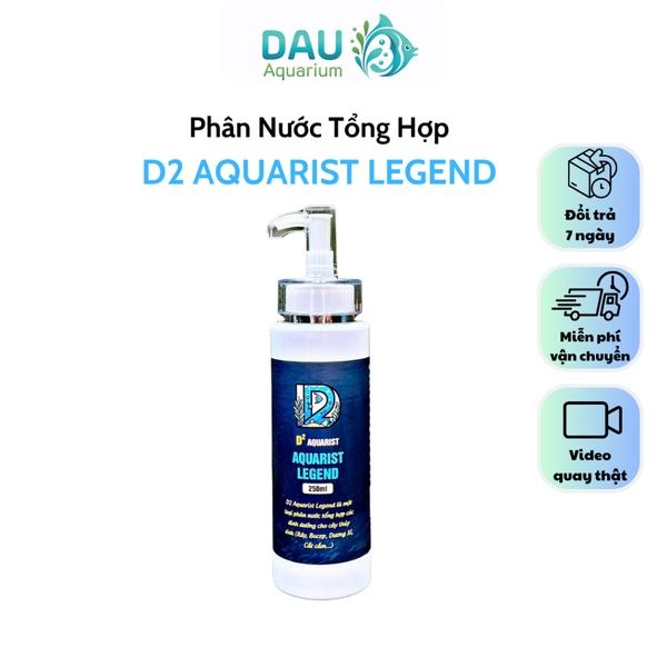 Phân Nước Tổng Hợp D2 Aquarist Legend - Đầy đủ dinh dưỡng cho cây thủy sinh (100-250ml)