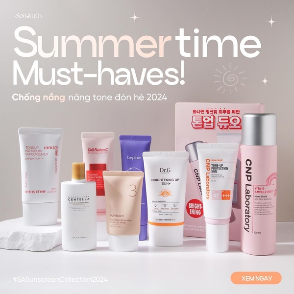 Chống nắng nâng tone hè 2024