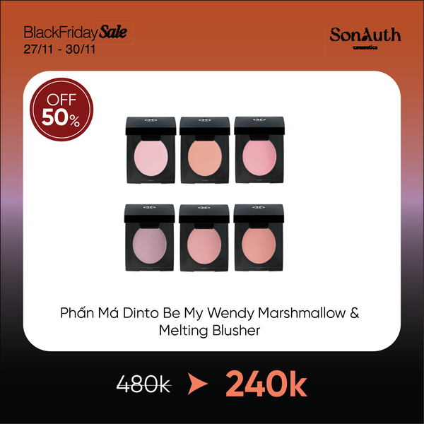 Má Hồng Dinto Peter & Wendy Collection Be My Wendy Marshmallow & Melting Blusher 6.5g