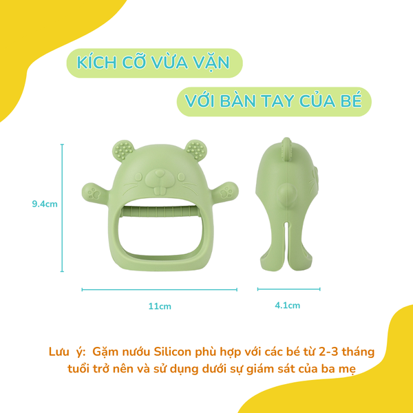 Gặm Nướu Silicone Coniu Siêu Mềm Giúp Giảm Ngứa Nướu An Toàn Cho Bé (Có Hộp Đựng)