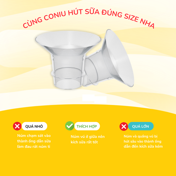 Trợ Phễu Silicone Coniu, Đệm Hạ Size Phễu Size 15-17-19-21-24mm, Hút Sữa Hiệu Quả và Êm Ái (Hộp 01 Chiếc)
