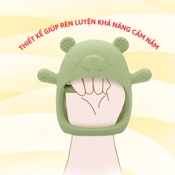 Gặm Nướu Silicone Coniu Siêu Mềm Giúp Giảm Ngứa Nướu An Toàn Cho Bé (Có Hộp Đựng)