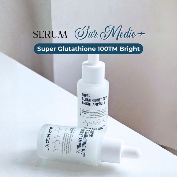 sur medic+ super glutathione 100tm bright ampoule 100 Ampoule, 10ea, 1pack dull skin for a clear and healthy glowing looking skin SUR.MEDIC+ Super Glutathione 100 Bright