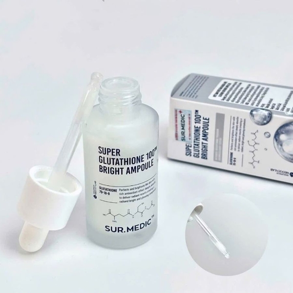 super glutathione 100 bright ampoule [Hàng Công Ty] Tinh Chất Dưỡng Trắng Chuyên Sâu Sur.Medic+ 32ml 1g x 10ea Brightening brightening and hydrating eye cream Number of Vials:3 Vials (Non-Differentiated Results) Glutathione Injection in New
