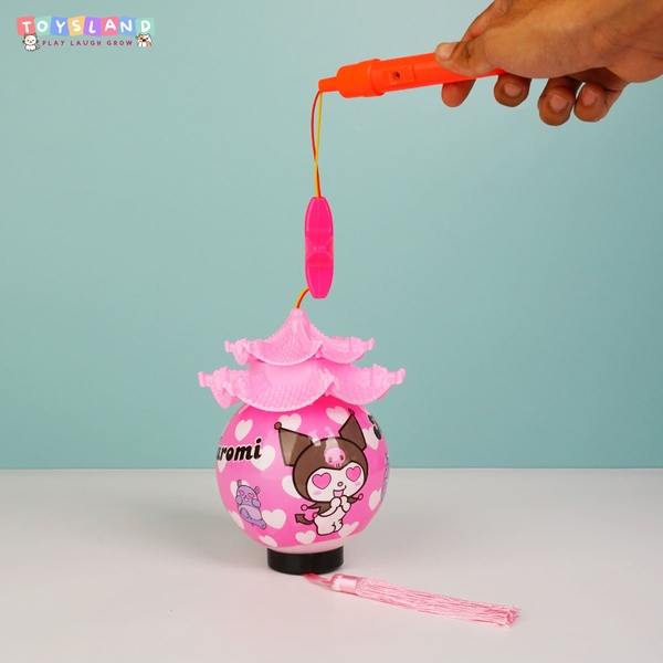 LỒNG ĐÈN MÁI ĐÌNH KUROMI (KHÔNG CÁN, ĐÈN) | HỒNG | KLM87