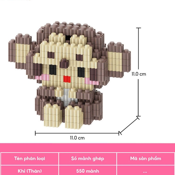 6653 HỘP LOGO RÁP 3D 12 CON GIÁP - Thân