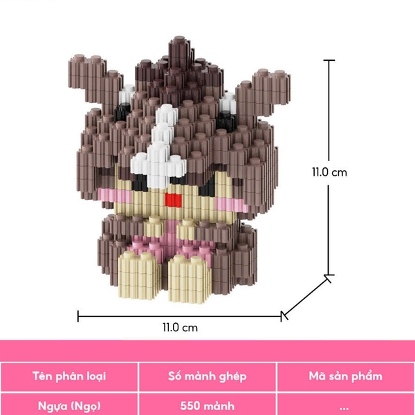 6651 HỘP LOGO RÁP 3D 12 CON GIÁP - Ngọ
