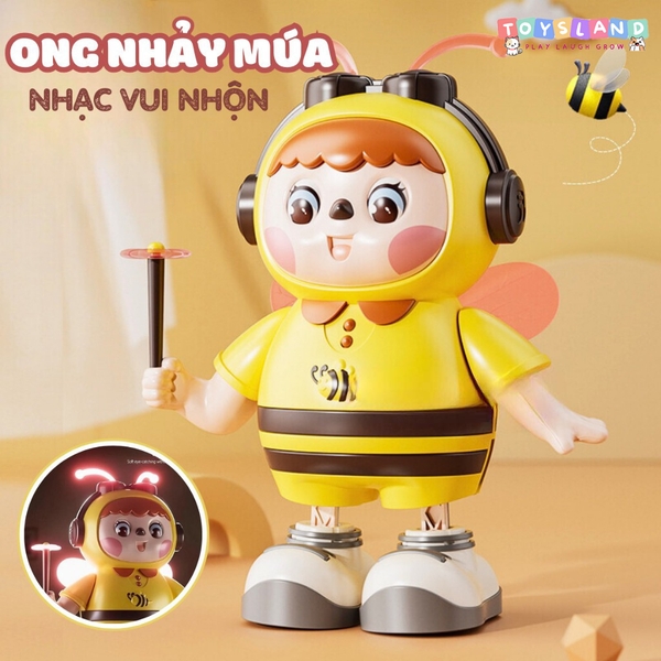 373-67A  HỘP BÉ ONG PIN NHẠC ĐÈN NHẢY DANCING