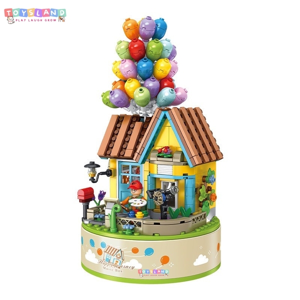 656014  HỘP LOGO RÁP NGÔI NHÀ BÓNG BAY 528 MIẾNG PANLOS BRICK