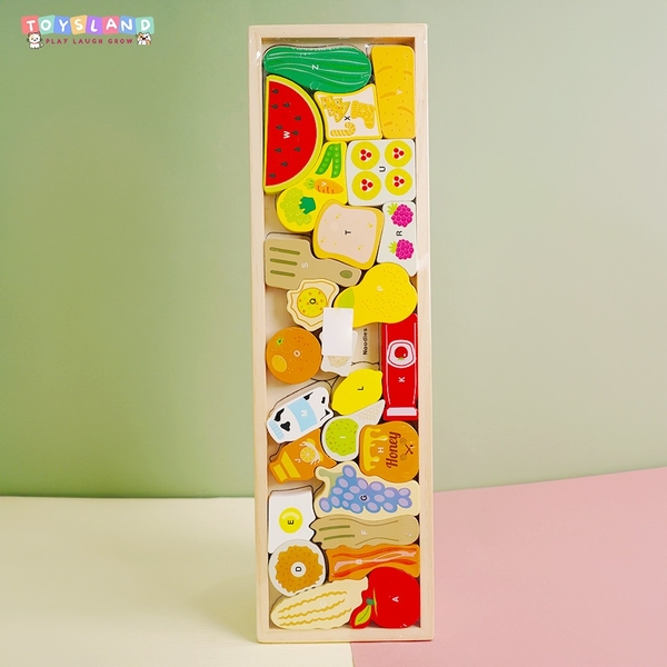 45294/TL  BẢNG GỖ ĐỦ MẪU (XE, KHINH KHÍ CẦU, ĐĨA BAY, TÀU, TRÁI CÂY) - TRAICAY