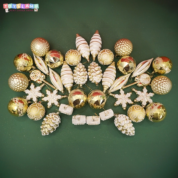 24738  HỘP QUẢ CHÂU VÀNG TRANG TRÍ CÂY THÔNG NOEL ĐỦ MẪU