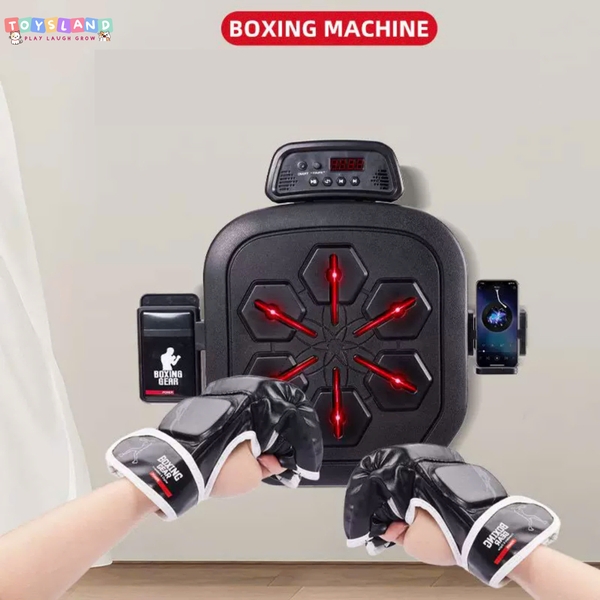 B4013  HỘP MÁY ĐẤM BỐC BOXING PIN NHẠC ĐÈN + BAO TAY