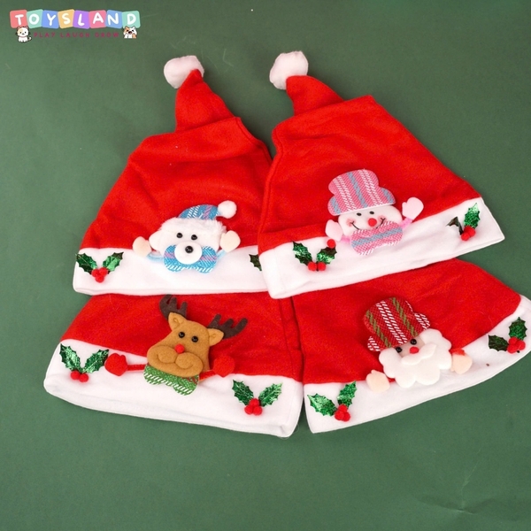 39264  BỊCH 12C NÓN NOEL GẤU, TUẦN LỘC, ÔNG GIÀ NOEL, NGƯỜI TUYẾT (22x34)